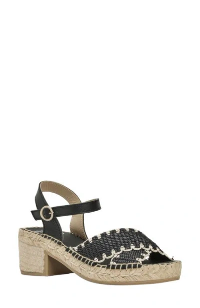 Andre Assous André Assous Calista Espadrille Ankle Strap Platform Sandal In Black