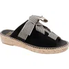 Andre Assous André Assous Cape Espadrille Slide Sandal In Black