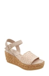 ANDRE ASSOUS CARISSA ANKLE STRAP ESPADRILLE PLATFORM WEDGE SANDAL