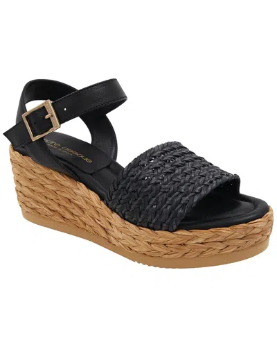 Andre Assous Carissa Leather Espadrille In Black