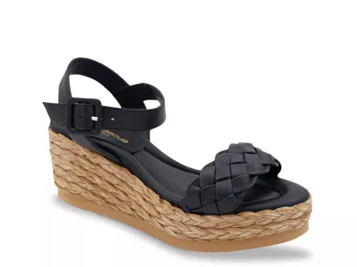 Andre Assous Cecilia Espadrille Wedge Sandal In Black