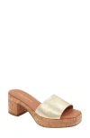 Andre Assous Cypress Slide Sandal In Gold