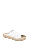 Andre Assous Estelle Espadrille Platform Slide Sandal In White