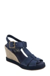 Andre Assous André Assous Farami Sole Motion Espadrille Wedge Sandal In Navy