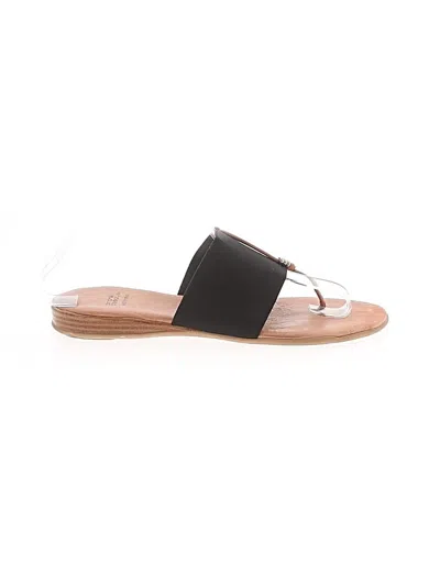 Pre-owned Andre Assous Flip Flops In Black