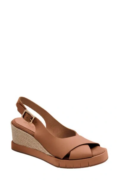 Andre Assous André Assous Foxa Sole Motion Slingback Wedge Sandal In Camel