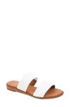 Andre Assous Women's Galia Slip On Strappy Slide Sandals In White