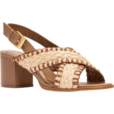 Andre Assous André Assous Hazel Raffia Slingback Sandal In Brown