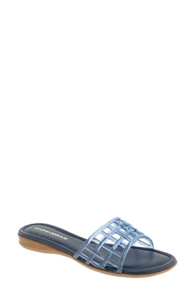 Andre Assous André Assous Nabil Jelly Slide Sandal In Blue