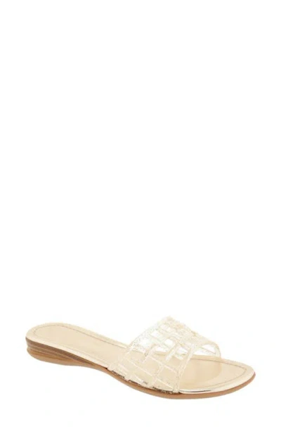 Andre Assous André Assous Nabil Jelly Slide Sandal In Gold