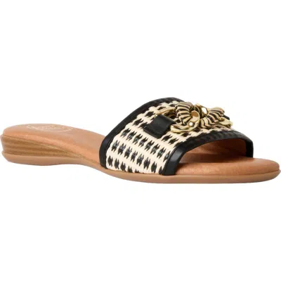 Andre Assous André Assous Nalia Wedge Slide Sandal In Black