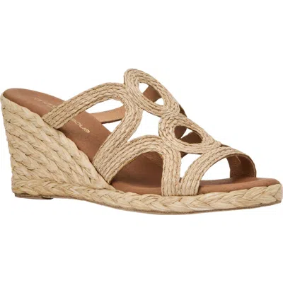 Andre Assous André Assous Nalia Wedge Slide Sandal In Brown