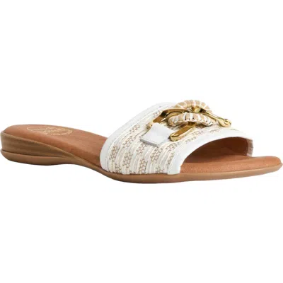 Andre Assous André Assous Nalia Wedge Slide Sandal In White