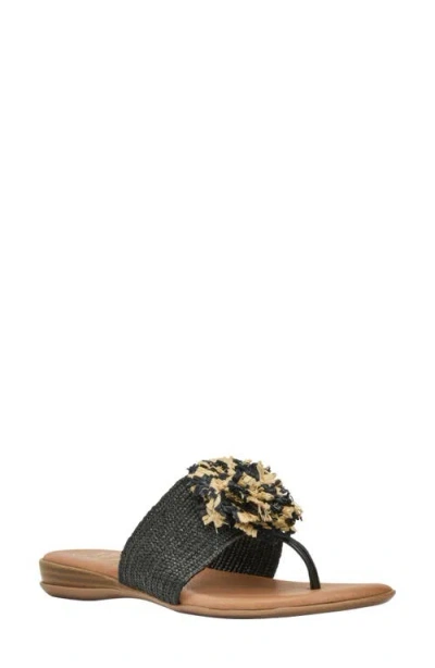 Andre Assous André Assous Nara Woven Flip Flop In Black