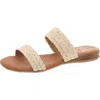 Andre Assous Narice Womens Double Straps Slip On Slide Sandals In Multi