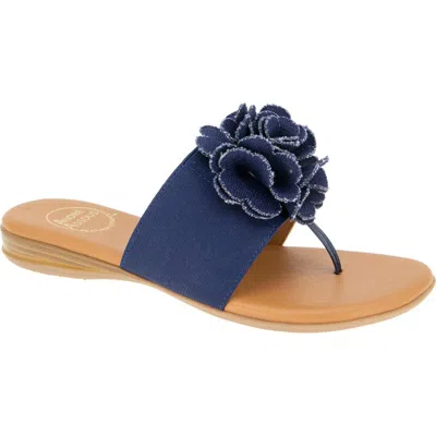 Andre Assous André Assous Nate Flower Sandal In Blue