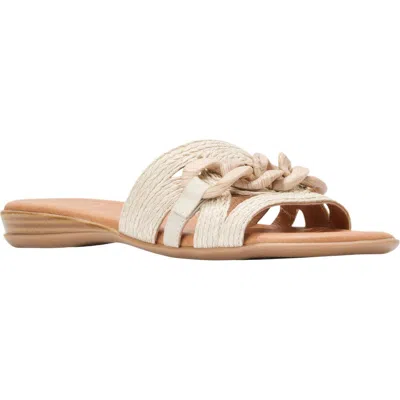 Andre Assous André Assous Neela Slide Sandal In Metallic