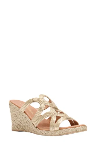 Andre Assous André Assous Neena Espadrille Wedge Sandal In Gold