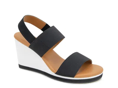 Andre Assous Nelson Wedge Sandal In Black