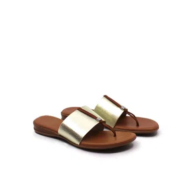 Andre Assous Nice Sandal In Gold