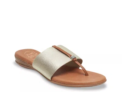 Andre Assous Nice Wedge Sandal In Gold