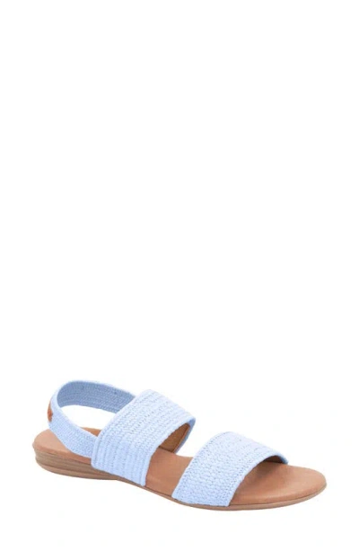 Andre Assous Nigella Featherweight Woven Slingback Sandal In Sky Blue