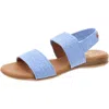 Andre Assous Nigella Featherweight Woven Slingback Sandal In Blue