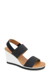 Andre Assous André Assous Nikola Slingback Wedge Sandal In Black