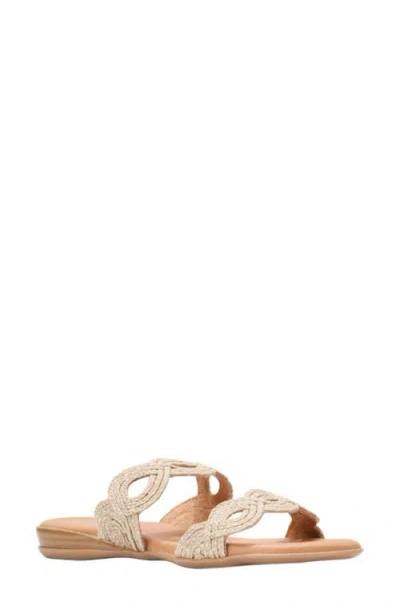 Andre Assous André Assous Nizzie Double Strap Slide Sandal In Neutral