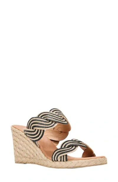 Andre Assous André Assous Nolita Twist Wedge Slide Sandal In Black
