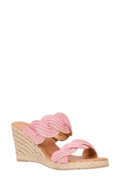 Andre Assous André Assous Nolita Twist Wedge Slide Sandal In Pink