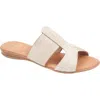 Andre Assous André Assous Noor Raffia Slide Sandal In Beige Linen