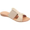 Andre Assous André Assous Noor Raffia Slide Sandal In Beige/ Platino