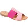 Andre Assous André Assous Noor Raffia Slide Sandal In Fuchsia