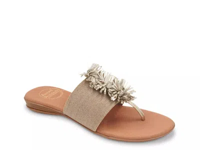 Andre Assous Novalee Wedge Sandal In Brown