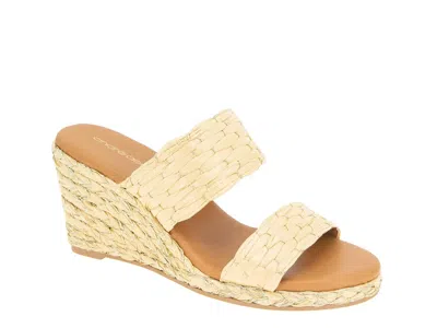 Andre Assous Nubia Wedge Sandal In Neutral