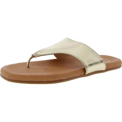 Andre Assous Paige Womens Solid Leather Thong Sandals In Multi
