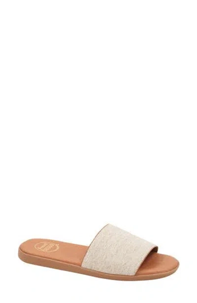 Andre Assous André Assous Paloma Slide Sandal In Beige Linen