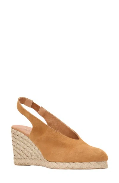 Andre Assous André Assous Pamala Espadrille Slingback Platform Wedge Pump In Brown