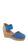 Andre Assous Pedra Espadrille Wedge In French Blue