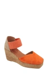 Andre Assous Pedra Espadrille Wedge In Orange