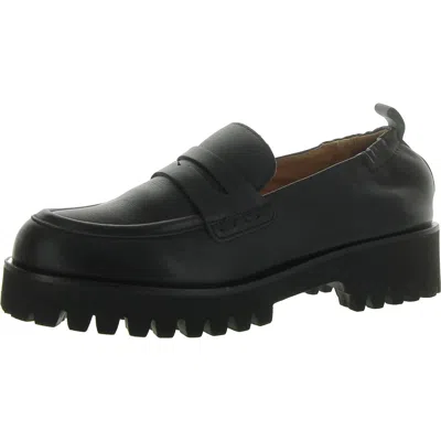 Andre Assous River Womens Faux Suede Round Toe Loafers In Black