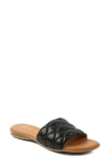 Andre Assous Rylee Slide Sandal In Black Leather