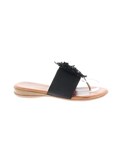 Pre-owned Andre Assous Sandals In Black