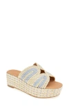Andre Assous André Assous Serene Espadrille Platform Wedge Slide Sandal In Multi