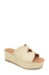 Andre Assous André Assous Serene Espadrille Platform Wedge Slide Sandal In Natural