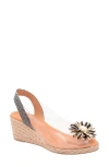 Andre Assous André Assous Slingback Espadrille Peep Toe Wedge Sandal