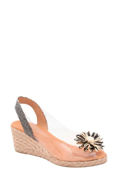 ANDRE ASSOUS ANDRÉ ASSOUS SLINGBACK ESPADRILLE PEEP TOE WEDGE SANDAL