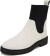Andre Assous Violet Bootie Women's Us 9 White Black Round Toe Ankle Boots Khd792