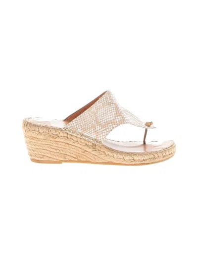 Pre-owned Andre Assous Wedges In Tan